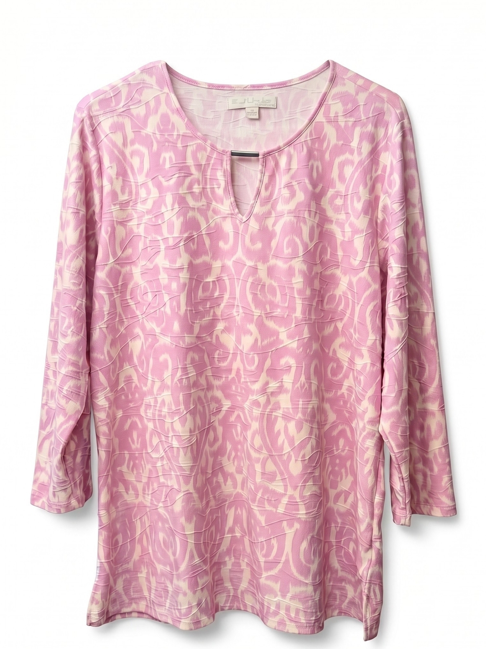 Women’s Pink Cream Keyhole Tunic Top XL